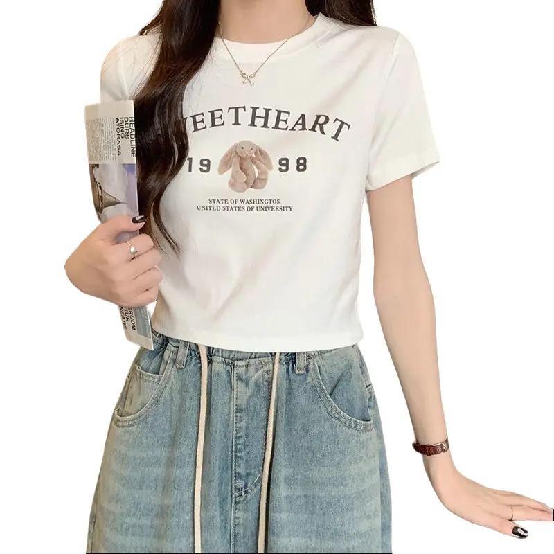 Slyder Áo Croptop Chất Liệu Cotton Co Dãn Thấm Hút Mồ Hôi Tay Ngắn Form Nhỏ Dáng Ngắn Màu Trắng/Đen Size Có Thể Chênh Lệch 1-3cm