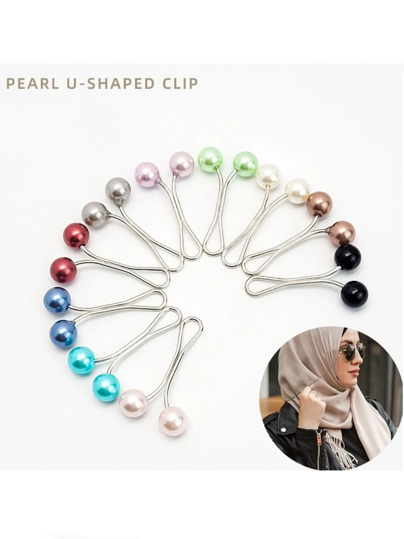 Elegant Faux Pearl Decorated Brooch, Fashionable U-shaped Clothes Clips for Women & Girls, Trendy All-match & Exquisite Clips for Birthday Gift