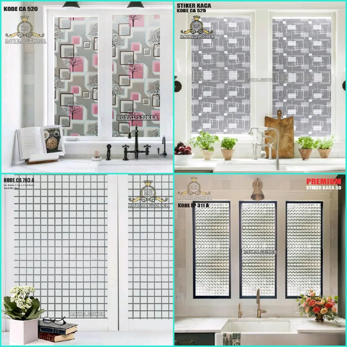 Stiker Kaca Polkadot Motif untuk Rumah dan Kantor - Ukuran 90 Cm x 25 Cm
