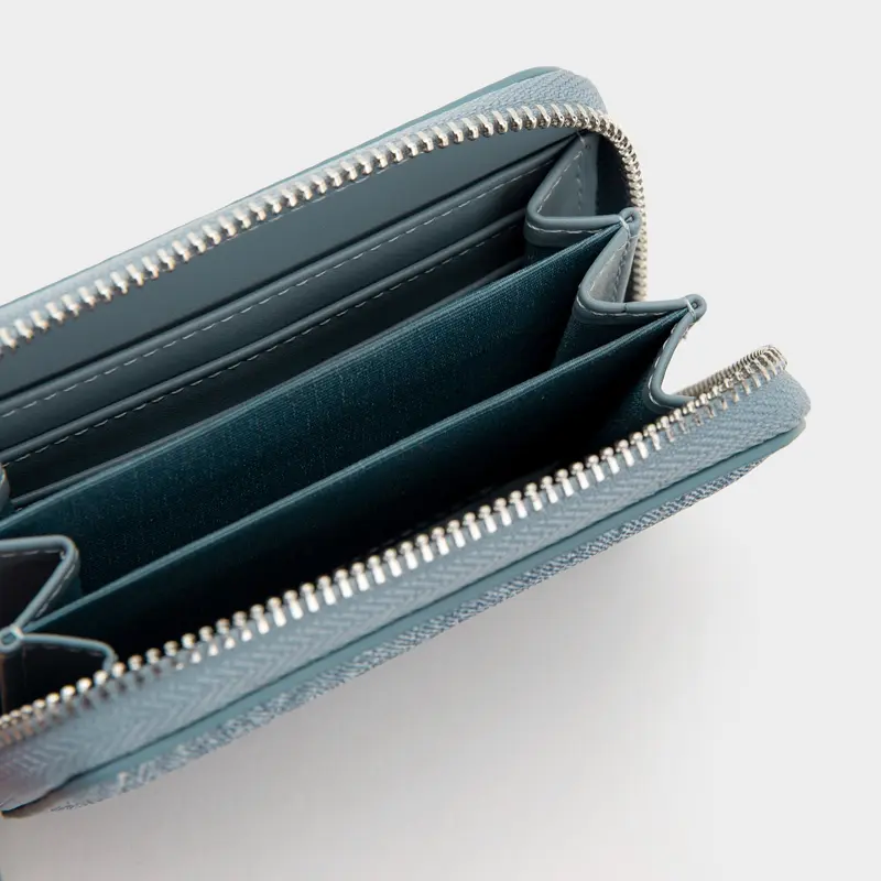 BST MỚI Denim In You Ví Nữ Vuông Khóa Bạc Sz 12 Hapas - VN231171 Jean Wallet Da Hình Chữ Nhật Nhung 5