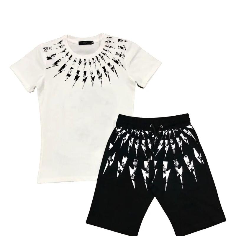 Bộ Nam Hè - Đồ Bộ Nam Ngắn Tay In Hình Tia set Chất Vải Thun Thể Thao Cotton Cao Cấp Co Dãn 4 Chiều MÃ TiasET Sport Chạy Bộ Tập Thể Dục Tập Gym Top