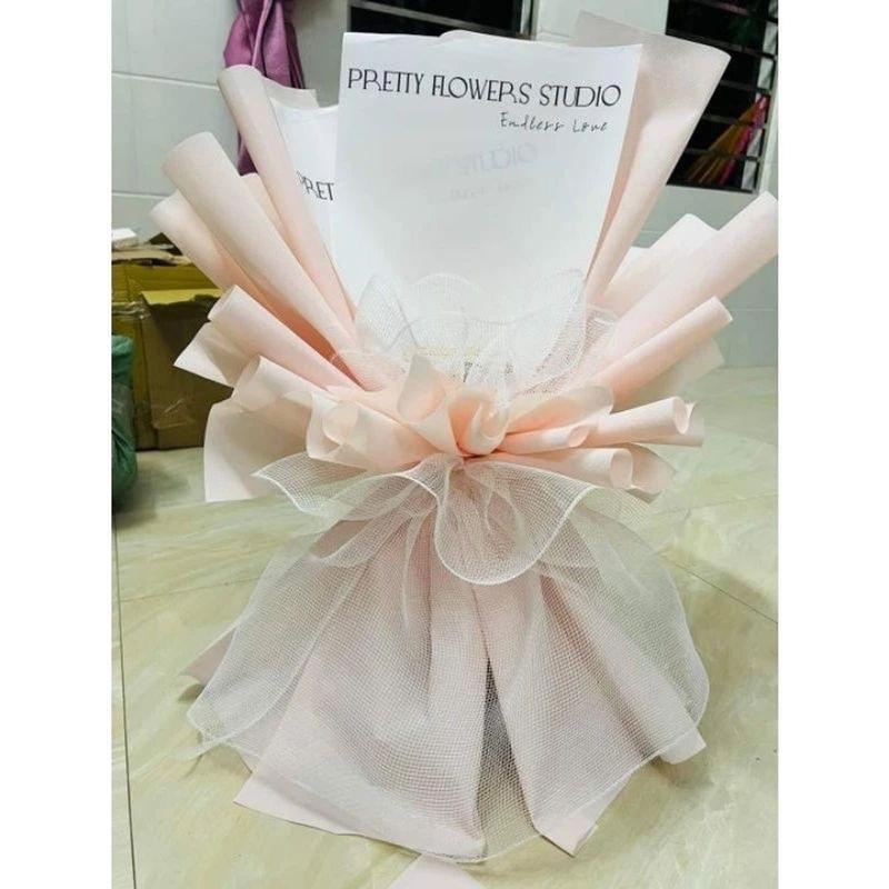 Cốt bó hoa cắm hoa sáp 30 bông , hoa nhũ 20 bông giấy xốp hàn chống nhăn ( ko kèm hoa) Decor Decor Phòng