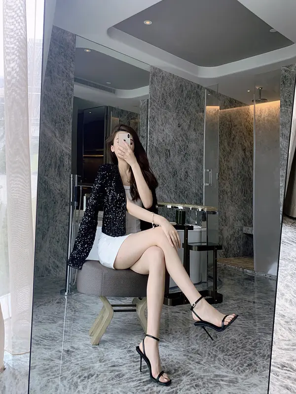 Sandal cao gót đế nhọn 7P, Giày cao gót đế nhọn mã TD200 Nữ DéP Shoes 0