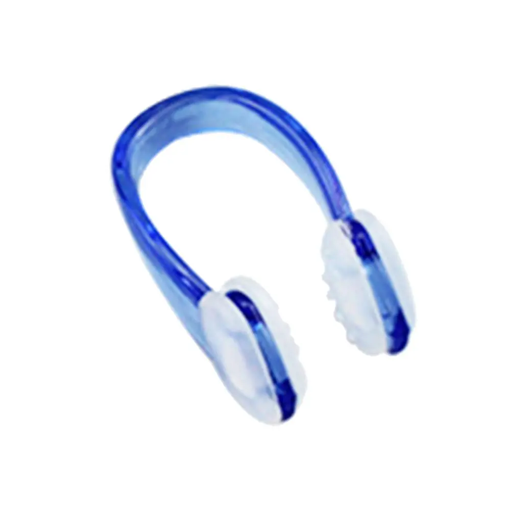 Unisex Clear Blue PC Silicone Swimming Nose Clip Nose Plug