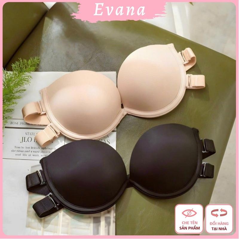 [AC358] Áo quây nâng mút vừa, Áo lót chống tụt, Áo ngực mặc áo hở lưng tặng kèm dây quai trong suốt Bra Nữ Cotton Women Kem