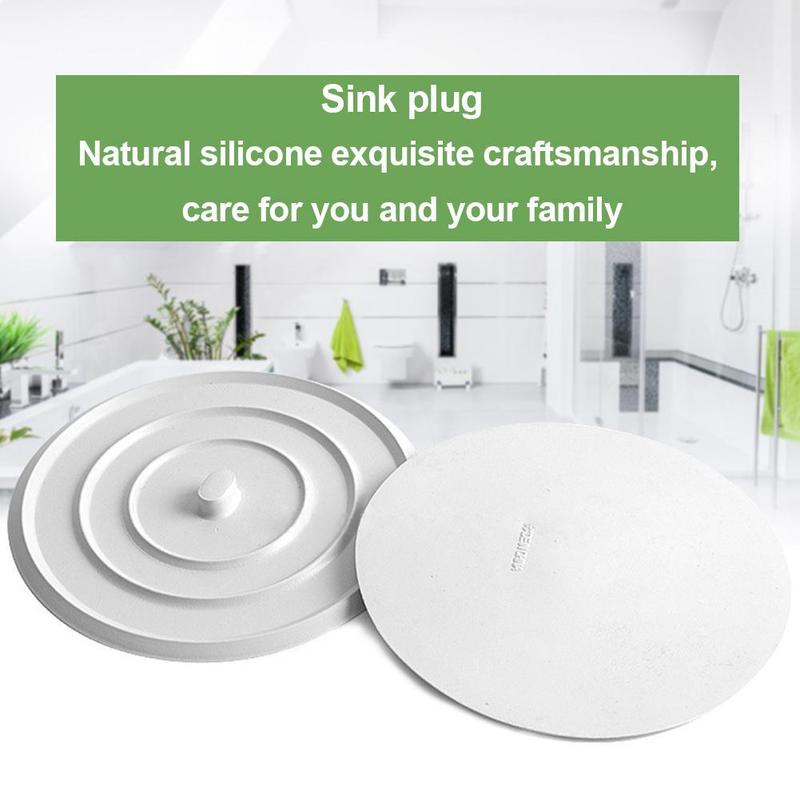 Product Introduction of Large Silicone Bathtub Stopper Leakage-proof Drain Cover Sink Hair Stopper Tub Flat Plug Stopper Bathroom Kitchen 11cm 4.3" 4