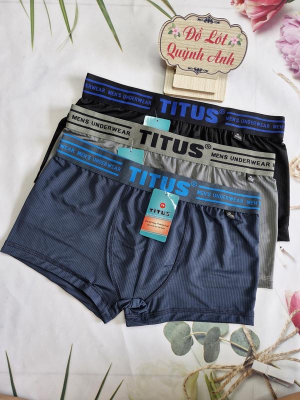 Combo 5 và 10 Quần Lót Đùi Nam TITUS Thun Lạnh Lưng Thun Bản Lớn Thông Hơi Thoáng Khí Mặc Thoải Mái Dễ Chịu Size 40-90 Kg [009 Nam]