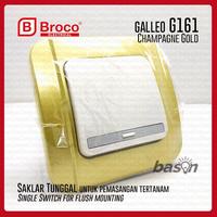 Gambar BROCO Galleo Gold / Emas G161 | Saklar 1 Gang 1 Way Switch dari Bason Kota Administrasi Jakarta Utara 1 Tokopedia