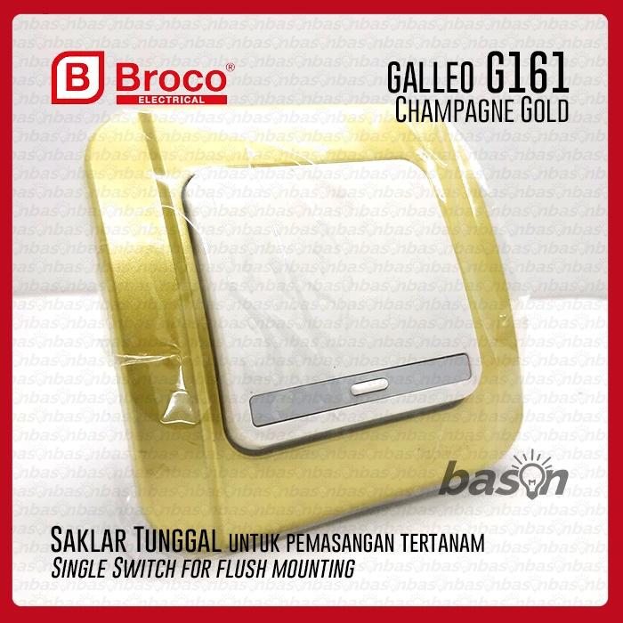 Gambar BROCO Galleo Gold / Emas G161 | Saklar 1 Gang 1 Way Switch dari Bason Kota Administrasi Jakarta Utara Tokopedia