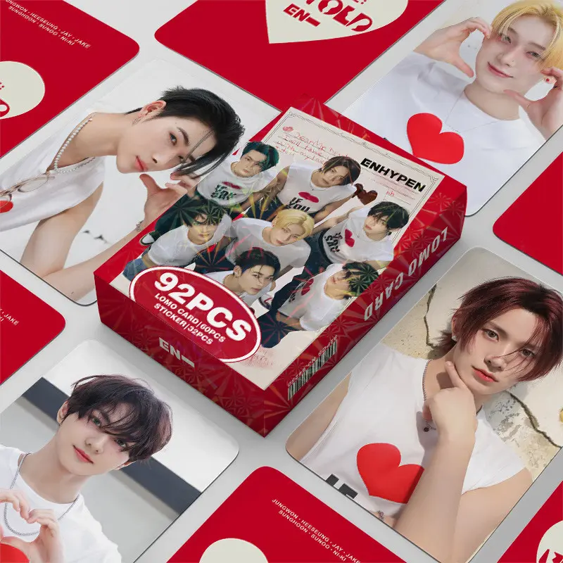 92-96pcs/box EN ROMANCE:UNTOLD 2024 GGU GGU PACKAGE Lomo cards Orange Blood Album Stickers Photocards HEESEUNG JAKE JAY JUNGWON NI-KI SUNGHOON SUNOO Postcards