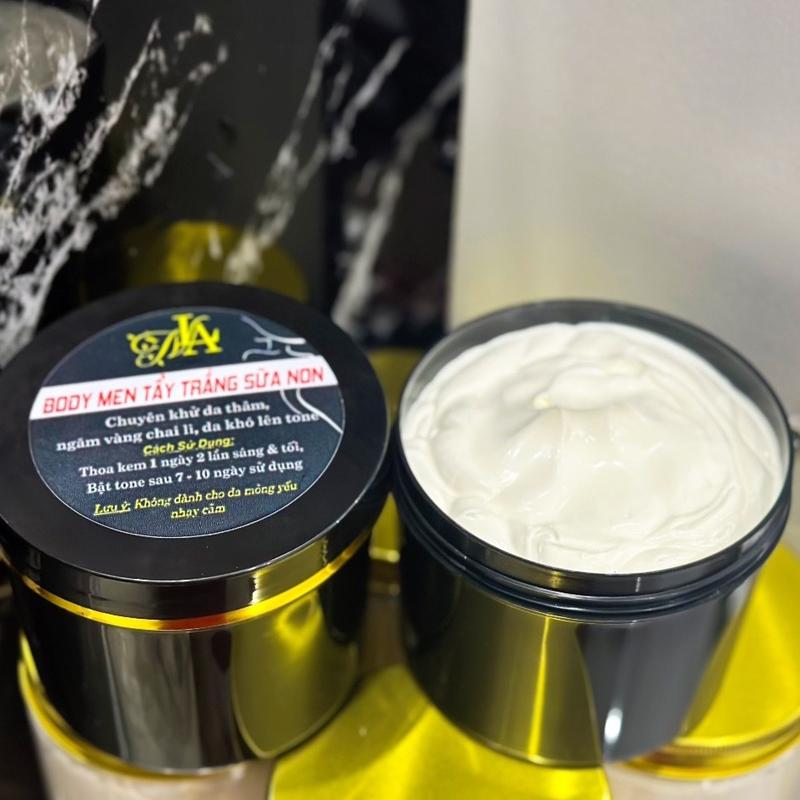 Kem Body Men Tẩy Trắng Sữa Non Khử Thâm Da Chai Lì Da Khó Lên Tone 500gr - Làm Đẹp Da, Women