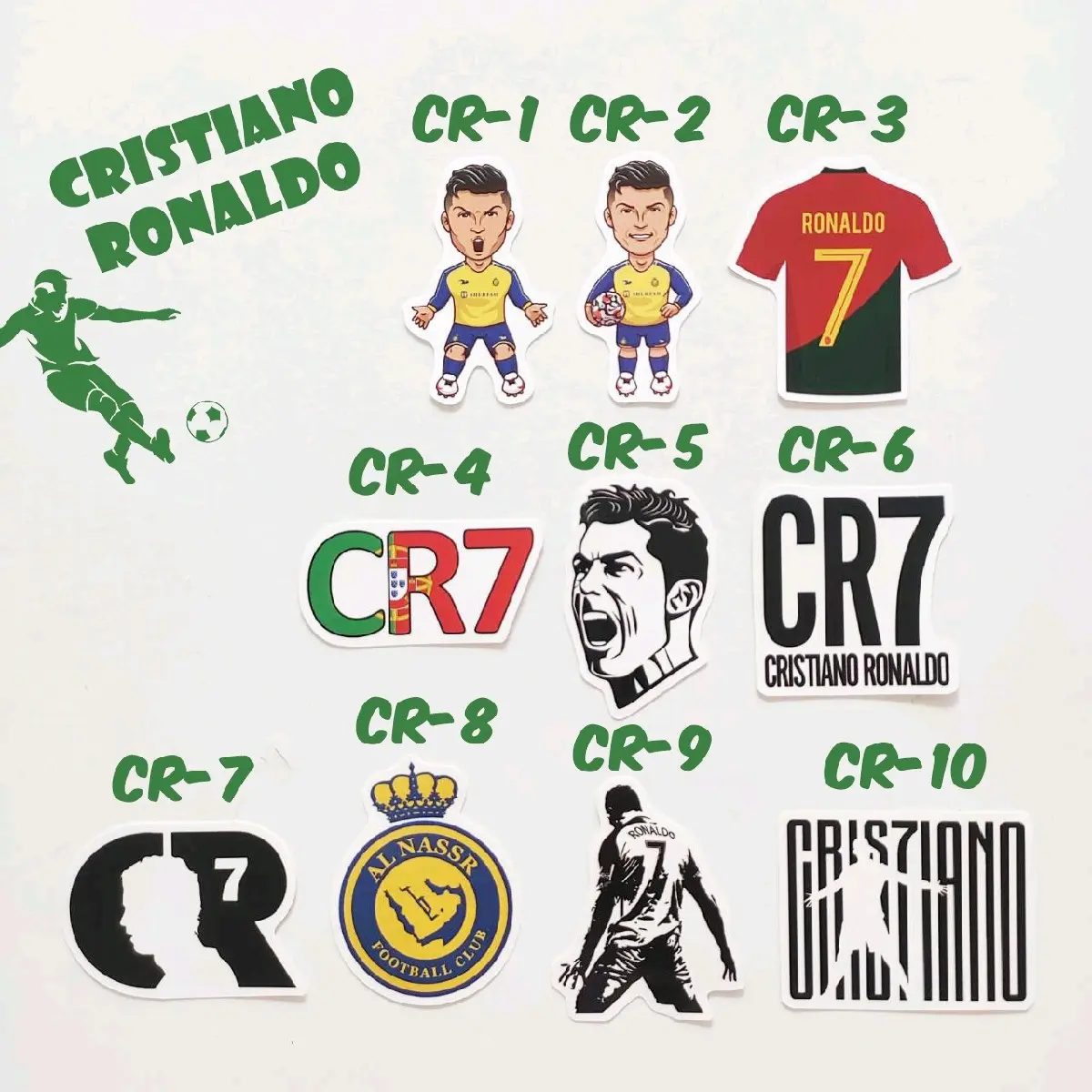 Sticker Cristiano Ronaldo CR7 Portugal Al Nassr Fc Football Soccer Merchandise