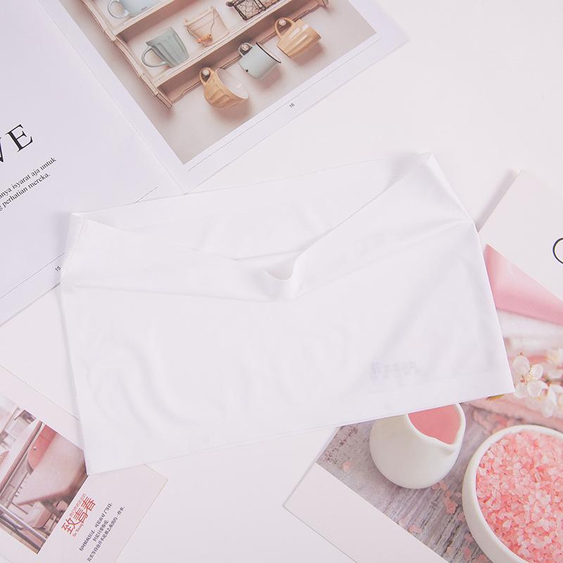 Product Introduction of Summer Seamless One-Piece Ice Silk Breathable Seamless Tube Top Wrap Chest Base Underwear Wrap Chest Flat One-Word Wrap Tube Top 5
