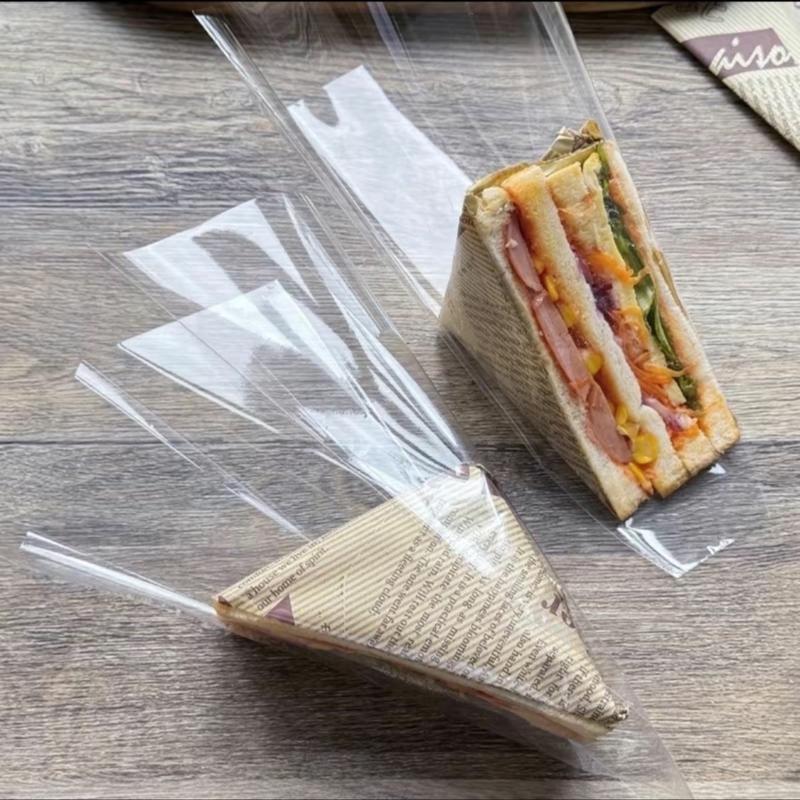 1kg túi tam giác trong suốt đựng bánh sandwich