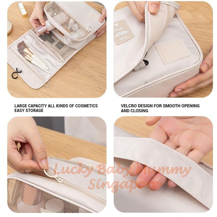 Product Introduction of Travel Toiletry Bag / Foldable Cosmetic Bags / Makeup Storage Bag / Large Capacity Toiletries Hangbag 14