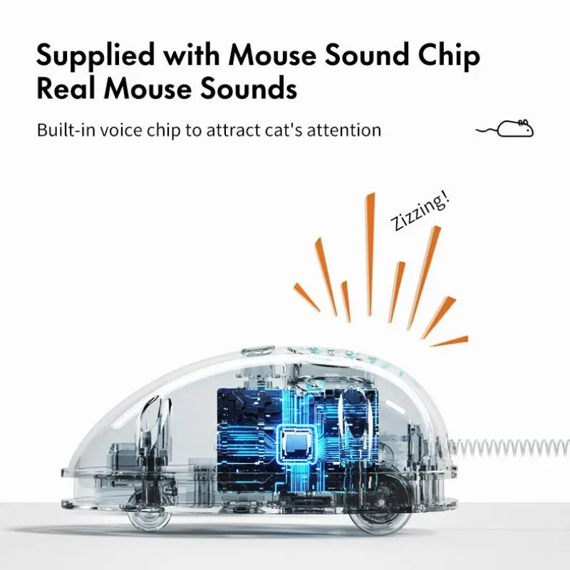 Shaking Tail Motion Activated Mouse Toy, Rechargeable Cat Interactive Toy with Sound, Indoor Cat Toy, Pet Supplies for Small Medium Large Cats 7
