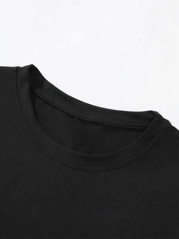 【Plus Size】 Men's Basketball Print Short Sleeve Graphic Tee & Shorts Two-piece Set, Regular Fit Casual Round Neck T-shirt & Track Shorts, Men's Summer Clothes 3