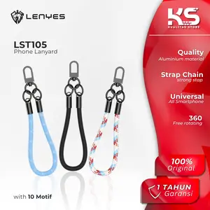 LENYES Short Lanyard Tangan Tali Gantungan Hp Case Handphone Universal Lanyard Hp Pendek LST105