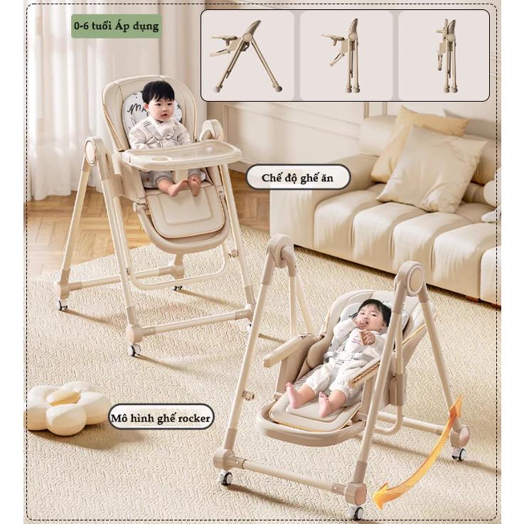 Ghế ăn dặm cao cấp đa năng,Có thể điều chỉnh độ cao, chất liệu an toàn, có thể gấp gọn, tựa lưng có thể điều chỉnh portable  high ghế  ăn Voi 2