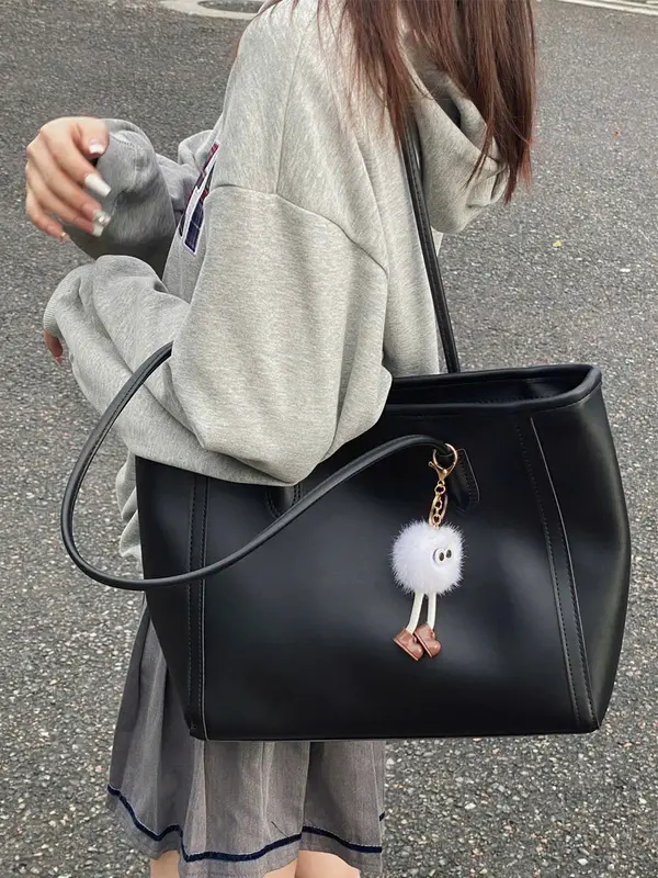 Túi Tote Da Bản To Đi Học Túi Đeo Vai Nữ Công Sở Đi Làm Vừa A4 Laptop Đơn Giản Thanh Lịch T01 Bag Chữ Nhật 6
