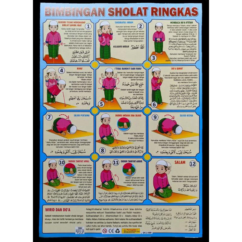 Grosir Poster Edukasi anak-Latihan Sholat-Latihan Wudhu-Doa sehari-hari-Menghafal surat2 Pendek 3