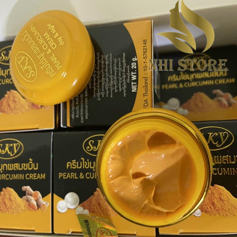 Kem Nghệ SKY Ngọc Trai Mụn Thâm Nám Tàn Nhang Đốm Đen Trắng Da Thái Lan 20g - Làm Đẹp Da, Skincare