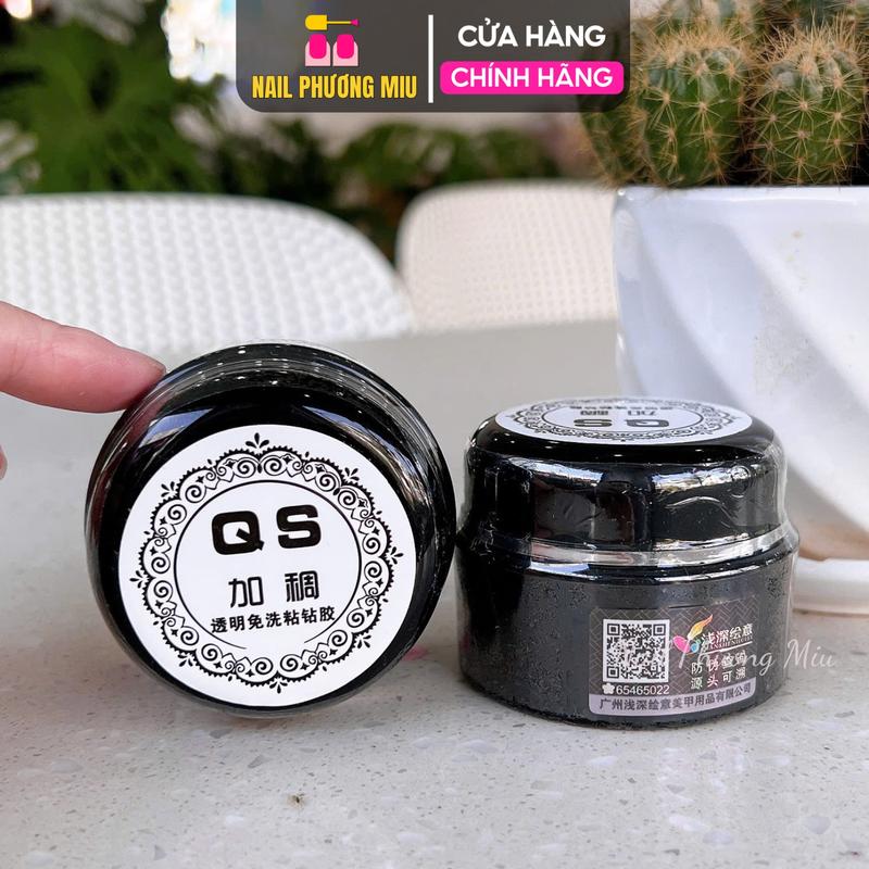Gel Vẽ Nổi Thủy Tinh QS 20g Làm Nail, Gel Đa Năng, Vẽ Móng Hoa, Đậm Đặc Khô Nhanh, Không Nhăn Không Chảy Nail Phương Miu Nữ Sơn Gel gelnoi  3d Women nail gel nổi tráng gương
