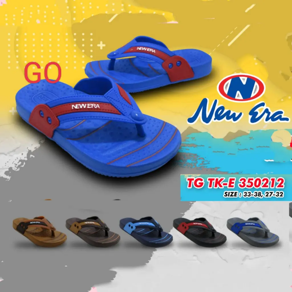 togo NEW ERA TG E 350212 Japit Ring 2 Sandal Jepit Karet Anak Laki-Laki Sendal Casual Sehari-Hari
