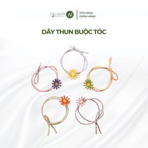 Dây Thun Buộc Tóc Hình Hoa Mẫu Ngẫu Nhiên 1 Sợi Dây Cột Tóc Nữ Women 0