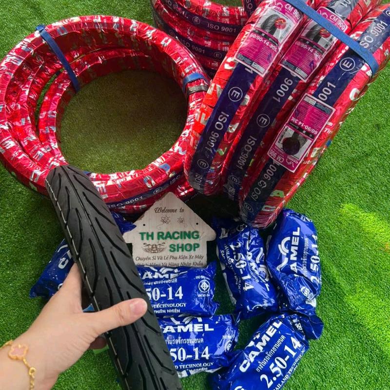  Vỏ Lốp Camel Thái Size 60 & 70 & 80 90-14 Kèm Ruột Xăm gắn Các Dòng Xe Điện 14 in hoặc Xe Tay Ga 14 in Vario Click Vision Mio Luvias - Phụ Tùng Phụ Kiện 