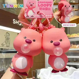 Loopy Blow Bubbles Squishy Gantungan Kunci Tas Fidget Toys Penghilang Stres Mainan