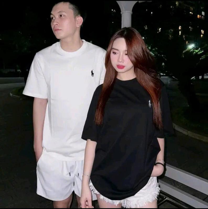   BC007  Bộ quần áo cộc unisex nam nữ thêu ngựa áo phông form rộng mix quần short gió hot 2025 