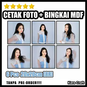PAKET (4-6Pcs) CETAK FOTO (20x20cm) + BINGKAI MDF