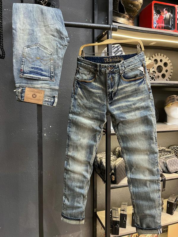   DEAL Bỏ Mẫu    SIZE 32 33 34 36 38   Jean Guangzhou 995 Quần Jeans Dài Nam Màu Xanh Trơn Was Bụi Sáng Chỉ Nổi Viền Túi J3533 K3 STORE Pants Menswear Có Túi 