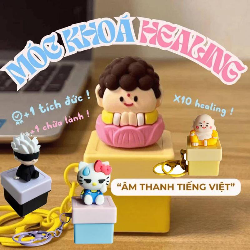 Tiếng Việt, Đồ Chơi Cá Gỗ Điện Tử, Bài Hát Giải Tỏa Căng Thẳng, Móc Chìa Khóa, Đồ Trang Trí Móc Chìa Khóa Gỗ Điện Tử 1