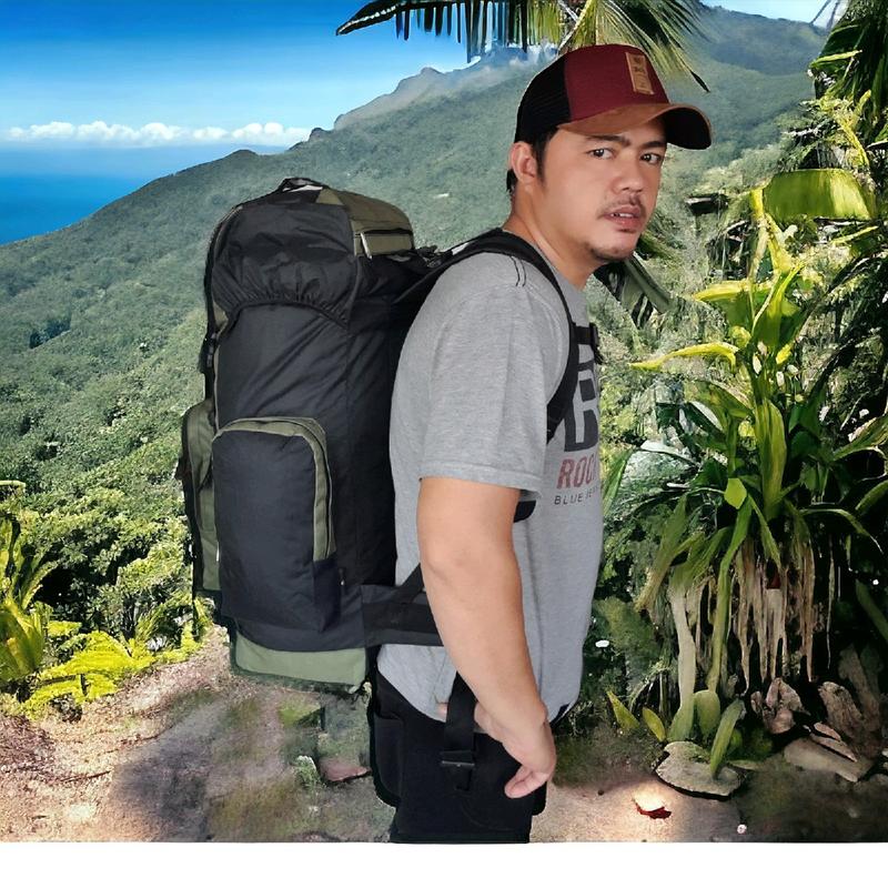Tas keril 60L tas gunung besar tas gunung murah tas gunung pria dan wanita Olahraga Ransel mendaki tas olahraga 8