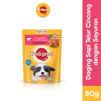 Gambar Pedigree Makanan Anak Anjing Basah Pouch rasa Beef Egg & Veg 80 gr - Isi 24 pedigree  puppy wet  food - Isi 24 dari Whiskas Indonesia Kota Tangerang 2 Tokopedia