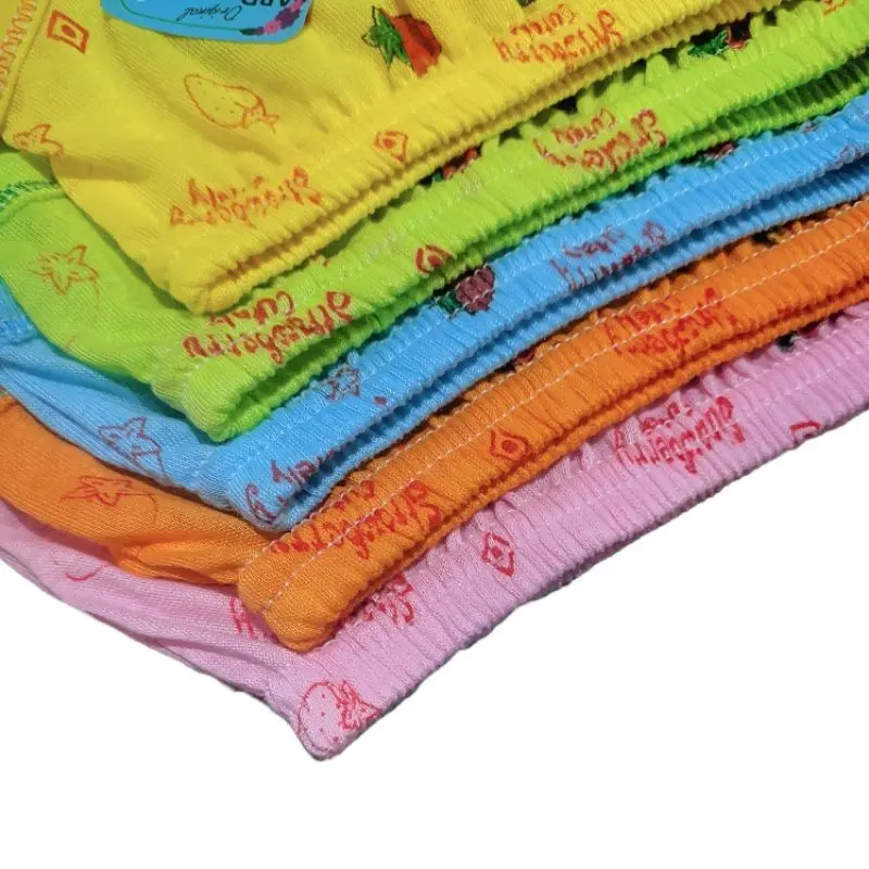 12 Pcs / 1 Lusin /Lusinan Obral Celana Dalam anak motif strawbery warna Stabilo Anak Perempuan 3-8th Fashion Cewek 1