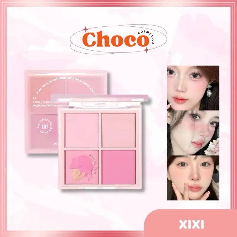 [XIXI] Phấn má Xixi 4 ô màu xinh xắn Choco.cosmetic