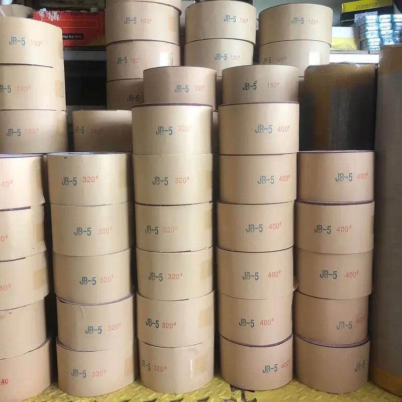Giấy nhám mềm trà sơn pu hàng cao 10phân 1 cuộn dài 40 mét 1