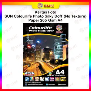 Kertas Foto Silky Doff A4 - SUN Colourlife Silky Photo Paper A4 ( Support epson/canon/hp/brother ori/dye/pigment/art paper ink - 664, 003, 673, 790, 810, BT5000, GT51 52, dll)