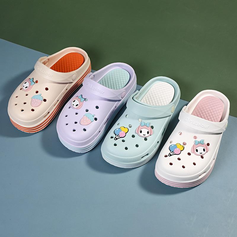    dép sục y tá  dép sục y tá chống trơn trượt tặng kèm nút gắn trang trí siêu xinh Nữ Shoes Women GiàY 