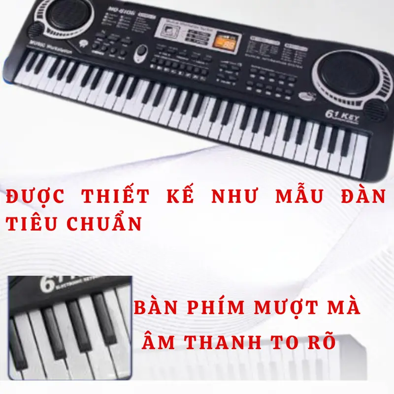 ĐÀN PIANO 61 PHÍM 2 LOA PHIÊN BẢN MỚI DÀNH CHO CÁC CON HỌC ĐÀN GIÚP TĂNG KHẢ NĂNG GHI NHỚ VÀ PHÁT TRIỂN TRÍ NÃO 2