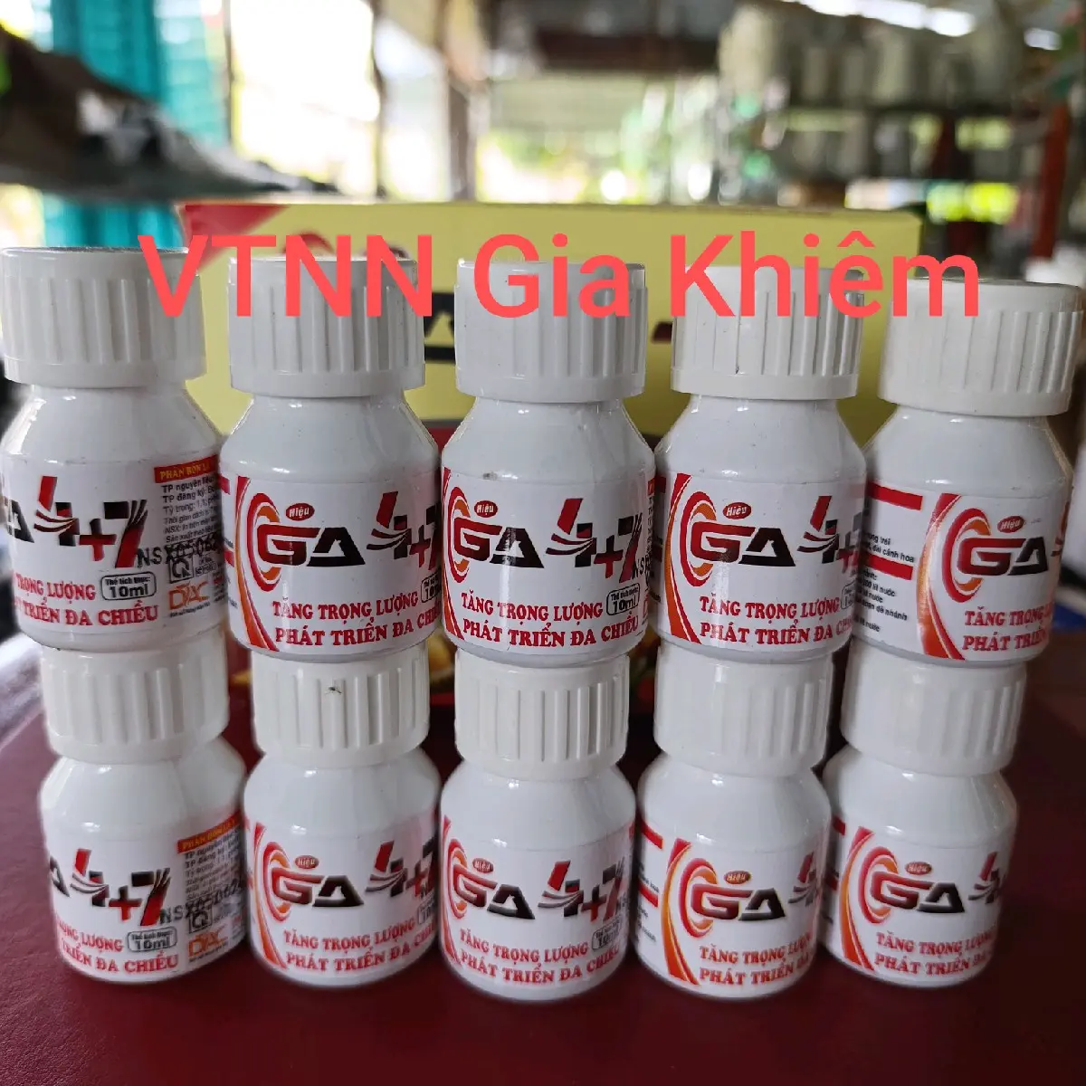 (Mua 10 tặng 1 gói TT sâu or 1 gói comcast Thái) Phân bón lá vi lượng Ga4+7 giúp trái tăng trọng lượng, trái phát triển đa chiều, chai 10ml