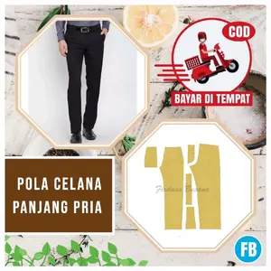 【COD】Pola Celana Panjang Pria-Pola Celana Pria-Pola Instan-Pola Jiplak-Pola Jahitan Lengkap Firdaus Busana