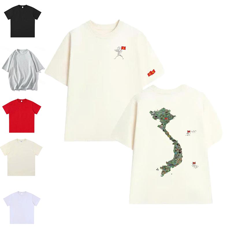 [VIỆT NAM ĐỘC LẬP] Áo Thun yêu nước mẫu VN Bản Đồ Độc Lập Chất Cotton Mềm Mịn Tay Lỡ Form Rộng Cổ Tròn 0