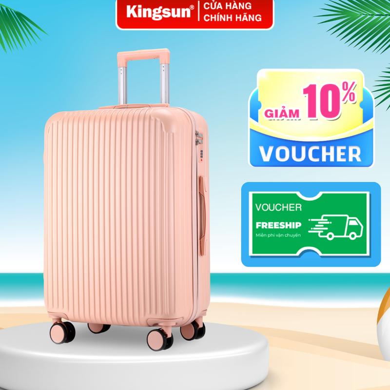 Vali du lịch KINGSUN KS-T01 Size 20 24 Bảo Hành 5 Năm 4 bánh xoay 360 hộp đựng cứng