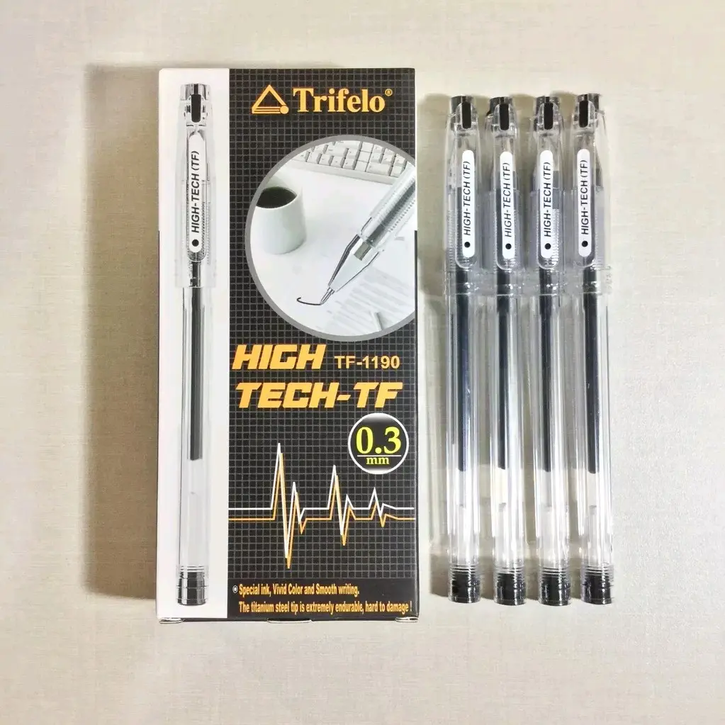 PULPEN HI TECH - PULPEN HI TECH HITAM BIRU - GEL PEN HI TECH - BOLPEN HI TECH TRIFELO