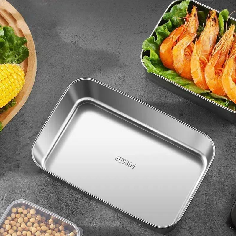 Product Introduction of Stainless Steel Food Storage Box, 3 Counts/set Food Storage Container with Lid, Food Storage Box for Home Kitchen Outdoor Picnic 6