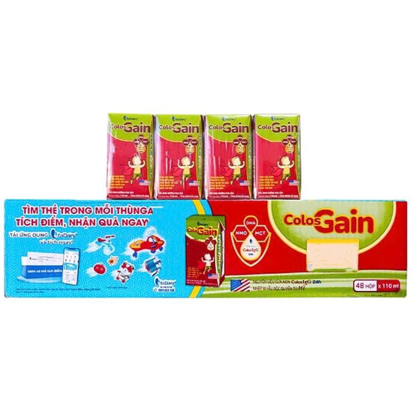 Thùng 48 hộp 110ml-Sữa Pha Sẵn Vitadairy Colos Gain Với Công Thức Dinh Dưỡng Tối Ưu